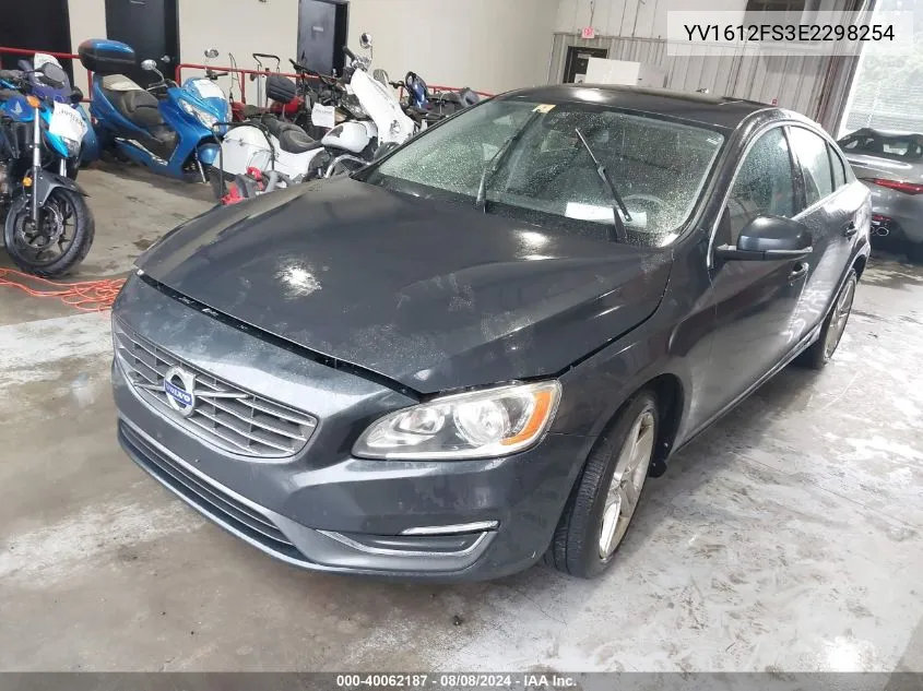 2014 Volvo S60 T5/T5 Platinum/T5 Premier/T5 Premier Plus VIN: YV1612FS3E2298254 Lot: 40062187