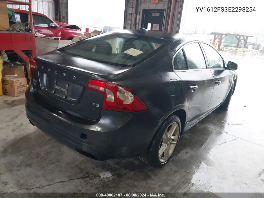 2014 Volvo S60 T5/T5 Platinum/T5 Premier/T5 Premier Plus VIN: YV1612FS3E2298254 Lot: 40062187