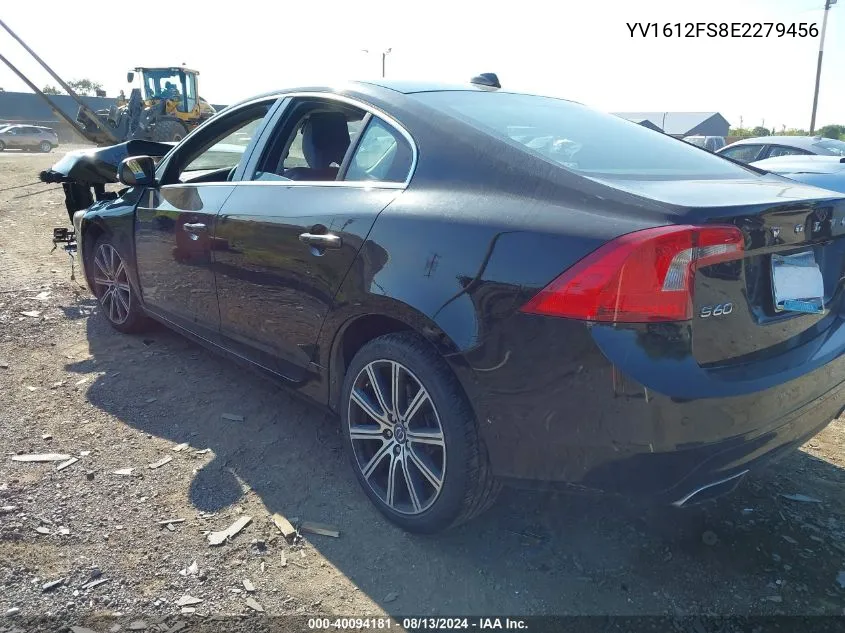 2014 Volvo S60 T5 VIN: YV1612FS8E2279456 Lot: 40094181