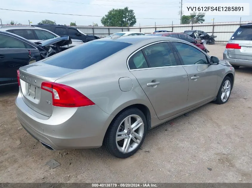 2014 Volvo S60 T5 VIN: YV1612FS4E1285891 Lot: 40138779