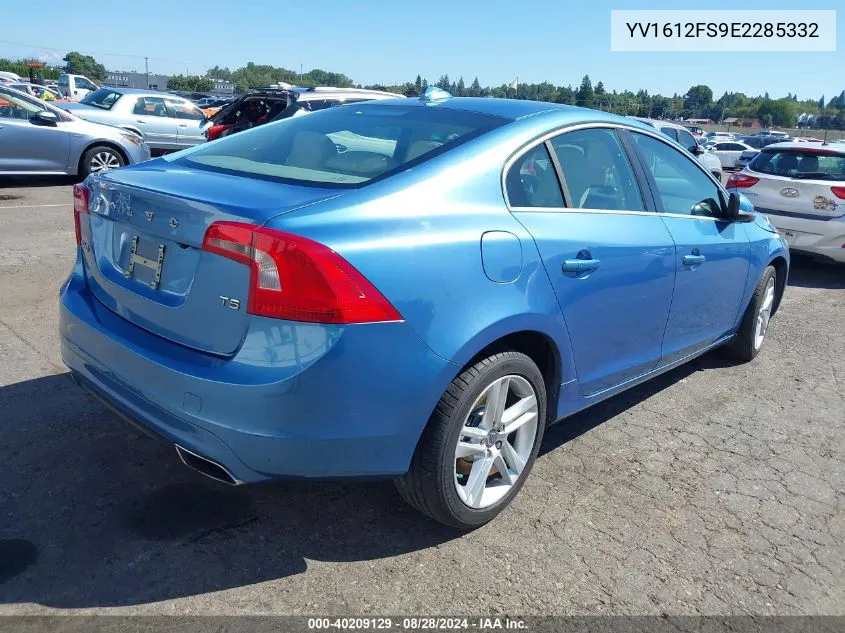 2014 Volvo S60 T5/T5 Platinum/T5 Premier/T5 Premier Plus VIN: YV1612FS9E2285332 Lot: 40209129