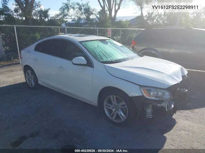 2014 Volvo S60 T5 VIN: YV1612FS2E2298911 Lot: 40239526