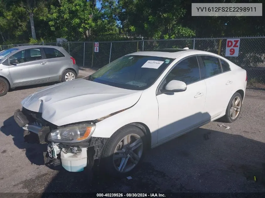 2014 Volvo S60 T5 VIN: YV1612FS2E2298911 Lot: 40239526