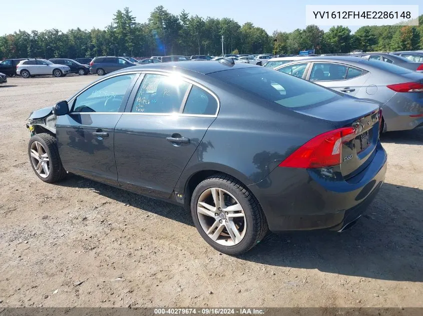 YV1612FH4E2286148 2014 Volvo S60 T5