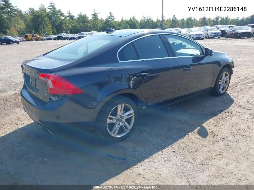 YV1612FH4E2286148 2014 Volvo S60 T5