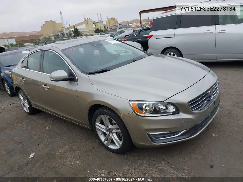 YV1612FS3E2278134 2014 Volvo S60 T5