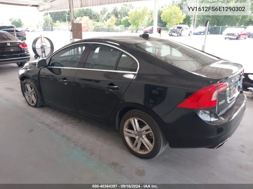 YV1612FS6E1290302 2014 Volvo S60 T5