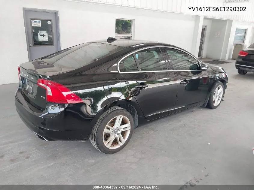 2014 Volvo S60 T5 VIN: YV1612FS6E1290302 Lot: 40364397