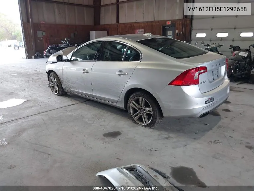 YV1612FH5E1292658 2014 Volvo S60 T5