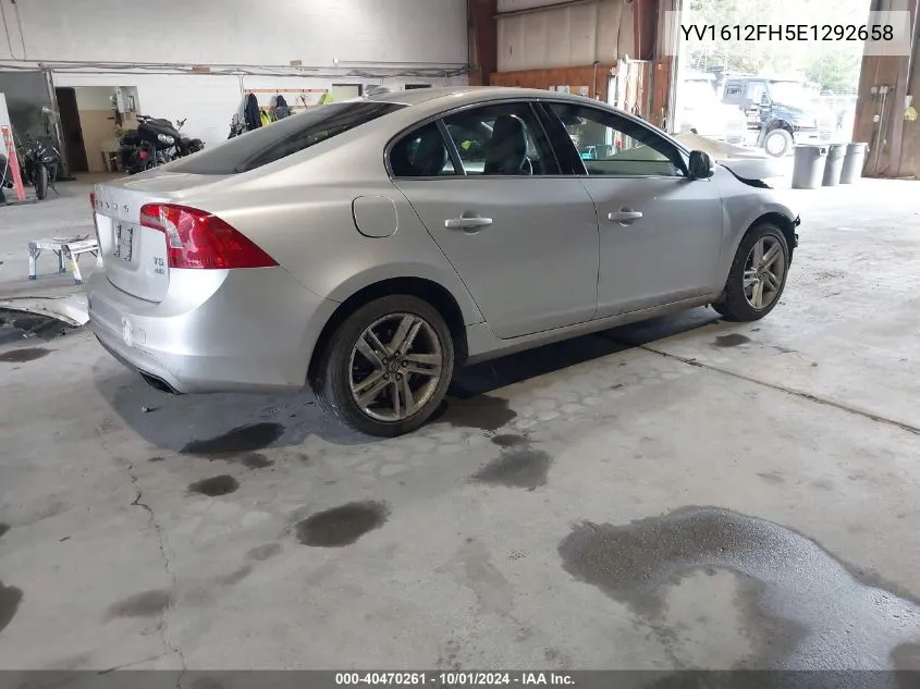 YV1612FH5E1292658 2014 Volvo S60 T5