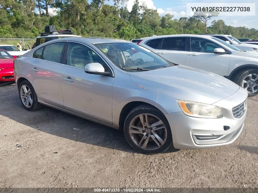 2014 Volvo S60 T5 VIN: YV1612FS2E2277038 Lot: 40473370