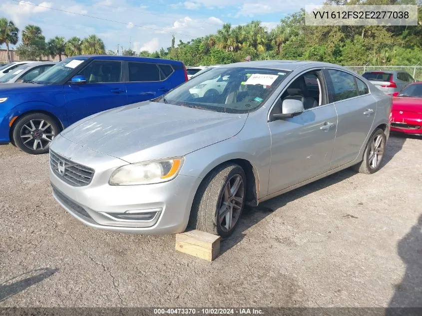 2014 Volvo S60 T5 VIN: YV1612FS2E2277038 Lot: 40473370