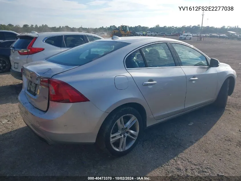 YV1612FS2E2277038 2014 Volvo S60 T5