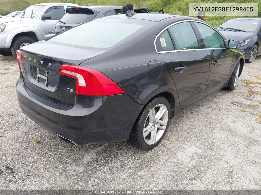 2014 Volvo S60 T5 VIN: YV1612FS8E1298465 Lot: 40499257