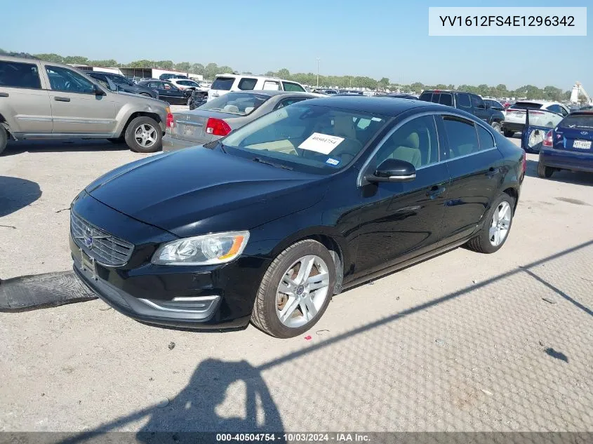 2014 Volvo S60 T5 VIN: YV1612FS4E1296342 Lot: 40504754