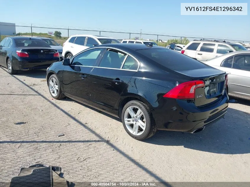 2014 Volvo S60 T5 VIN: YV1612FS4E1296342 Lot: 40504754