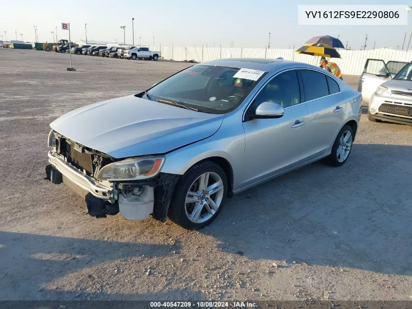 2014 Volvo S60 T5 VIN: YV1612FS9E2290806 Lot: 40547209