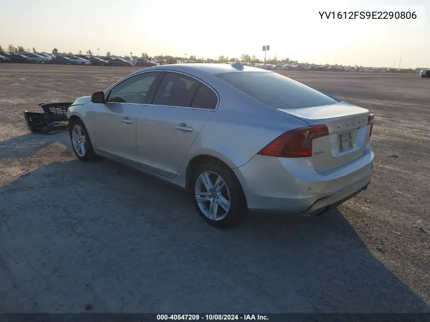 2014 Volvo S60 T5 VIN: YV1612FS9E2290806 Lot: 40547209