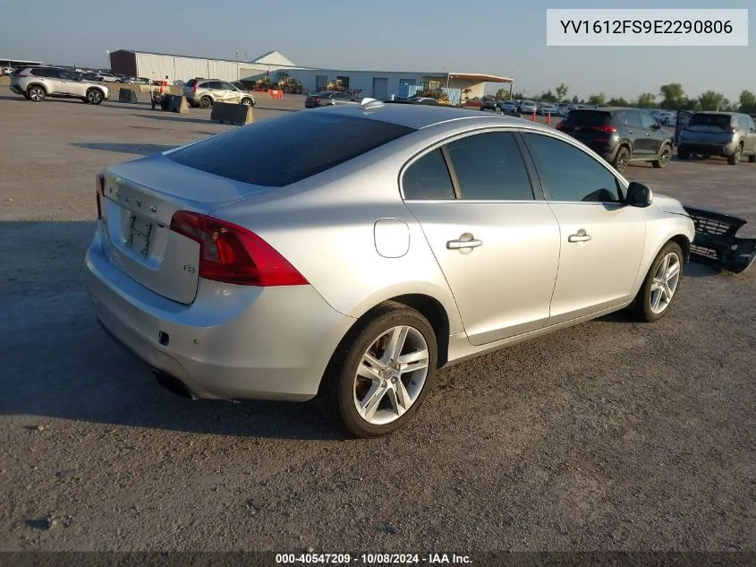 2014 Volvo S60 T5 VIN: YV1612FS9E2290806 Lot: 40547209