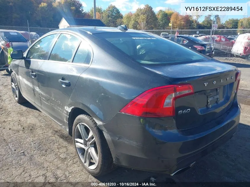 2014 Volvo S60 T5 VIN: YV1612FSXE2289454 Lot: 40618203