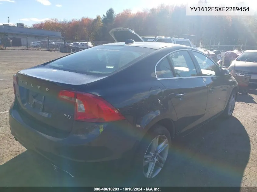 2014 Volvo S60 T5 VIN: YV1612FSXE2289454 Lot: 40618203