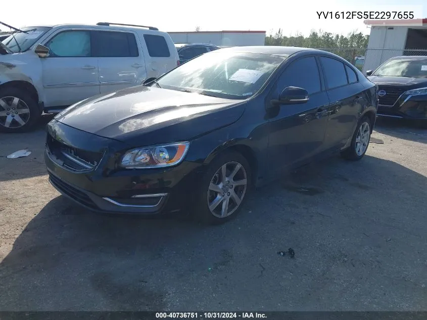 2014 Volvo S60 T5 VIN: YV1612FS5E2297655 Lot: 40736751