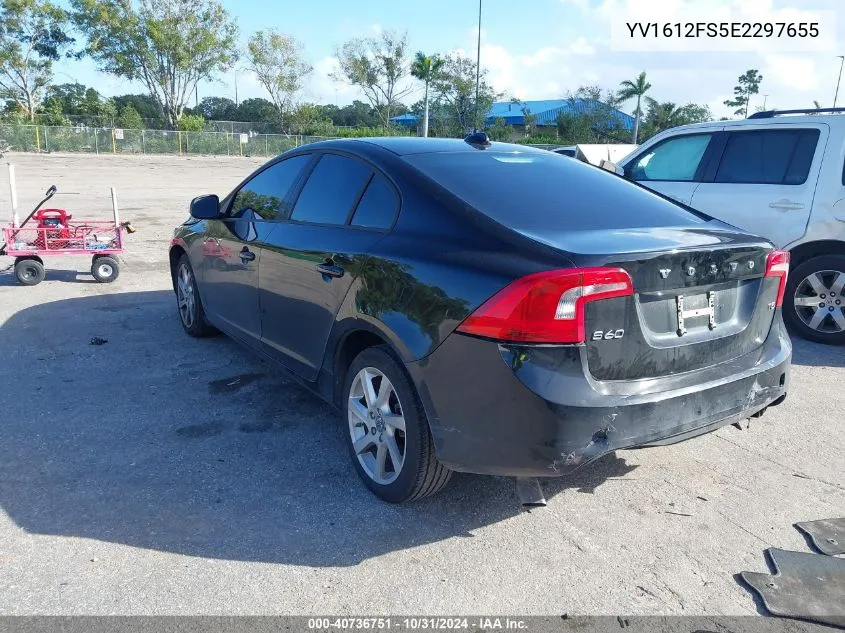 2014 Volvo S60 T5 VIN: YV1612FS5E2297655 Lot: 40736751