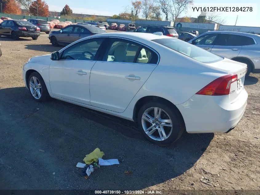 2014 Volvo S60 T5 VIN: YV1612FHXE1284278 Lot: 40739150