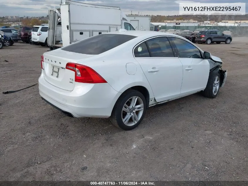 2014 Volvo S60 T5 Platinum VIN: YV1612FHXE2295467 Lot: 40747763