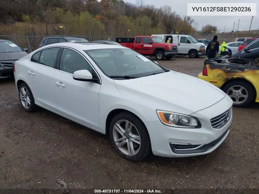 2014 Volvo S60 T5/T5 Platinum/T5 Premier/T5 Premier Plus VIN: YV1612FS8E1290236 Lot: 40751707