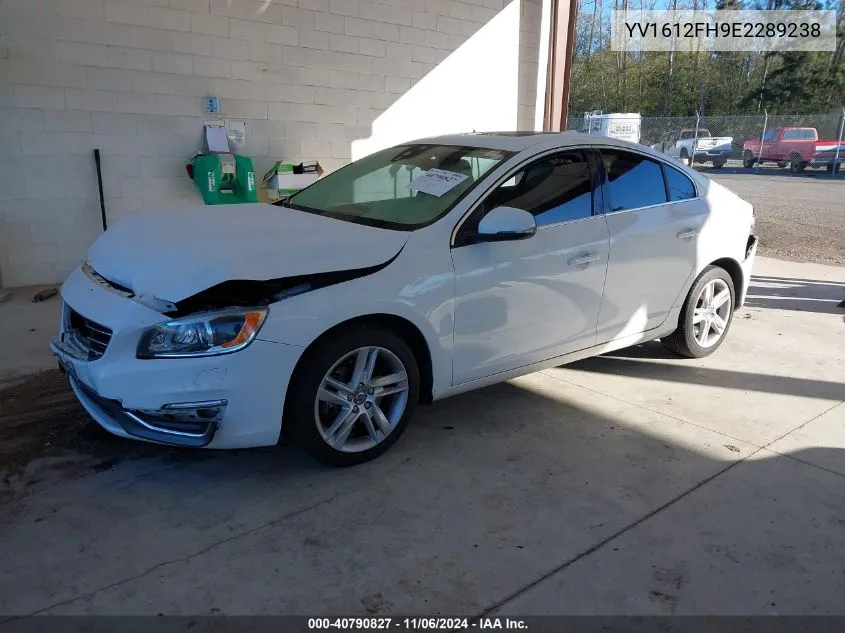 2014 Volvo S60 T5 VIN: YV1612FH9E2289238 Lot: 40790827