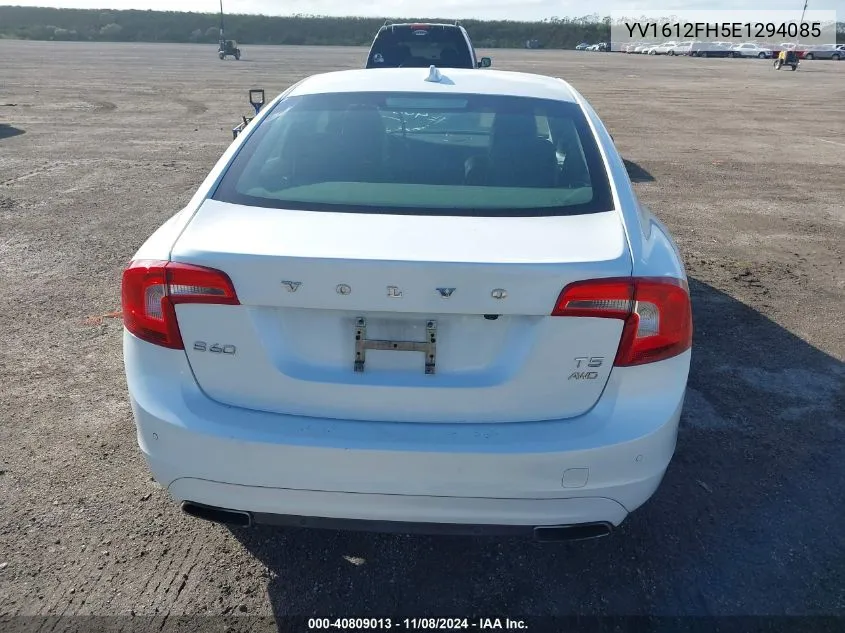 2014 Volvo S60 T5 Platinum VIN: YV1612FH5E1294085 Lot: 40809013