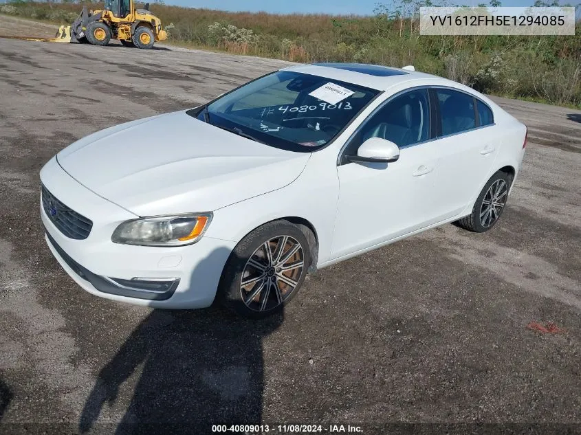 2014 Volvo S60 T5 Platinum VIN: YV1612FH5E1294085 Lot: 40809013