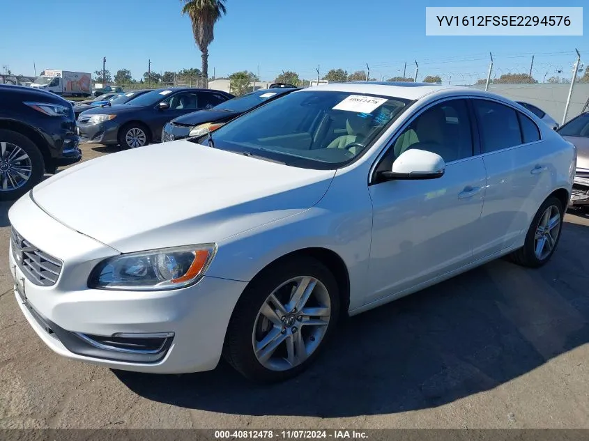 YV1612FS5E2294576 2014 Volvo S60 T5