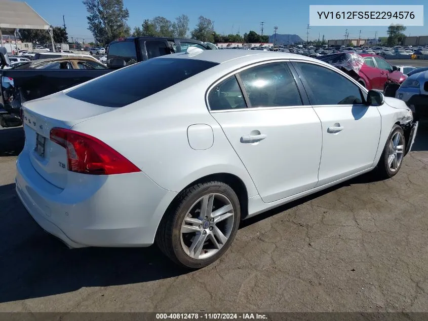 YV1612FS5E2294576 2014 Volvo S60 T5