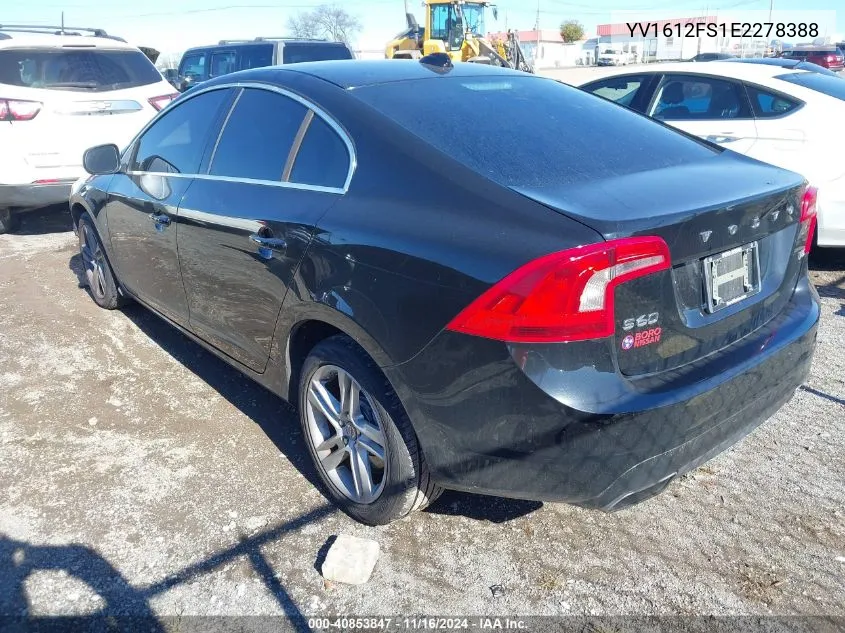 2014 Volvo S60 T5 VIN: YV1612FS1E2278388 Lot: 40853847