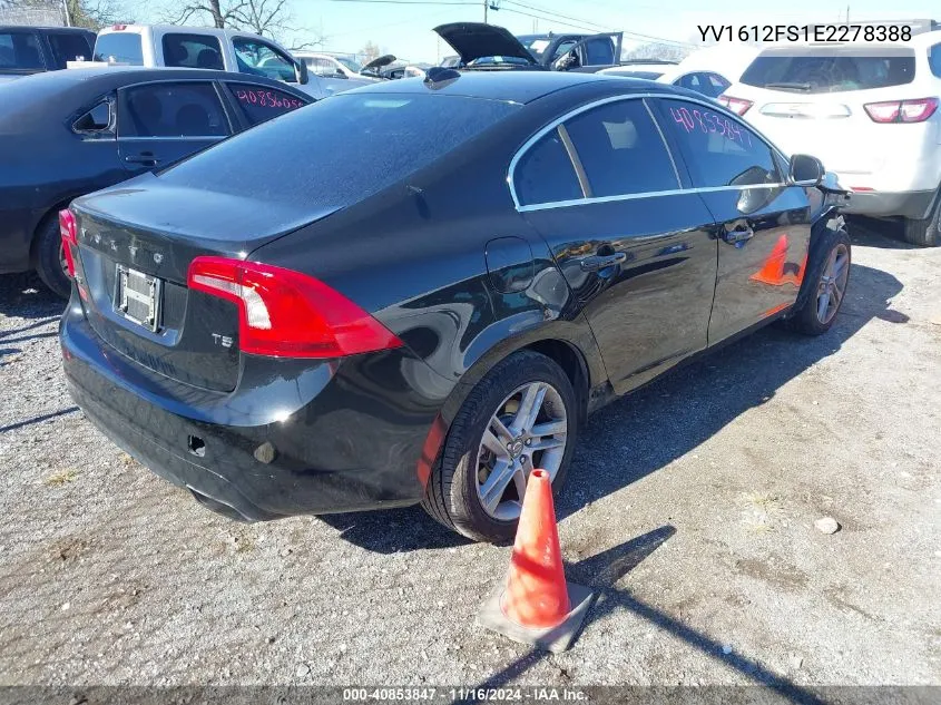 2014 Volvo S60 T5 VIN: YV1612FS1E2278388 Lot: 40853847