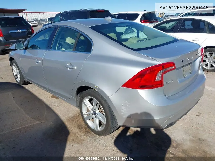 2014 Volvo S60 T5 VIN: YV1612FS3E2290445 Lot: 40859682