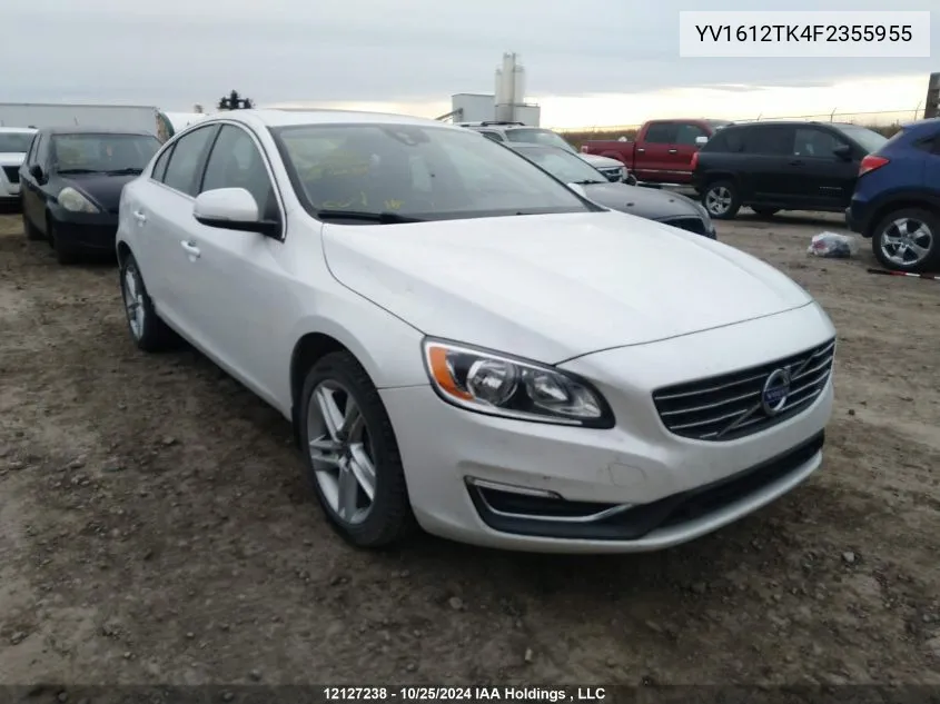 2015 Volvo S60 VIN: YV1612TK4F2355955 Lot: 12127238