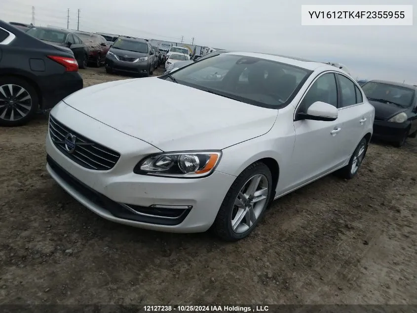 YV1612TK4F2355955 2015 Volvo S60