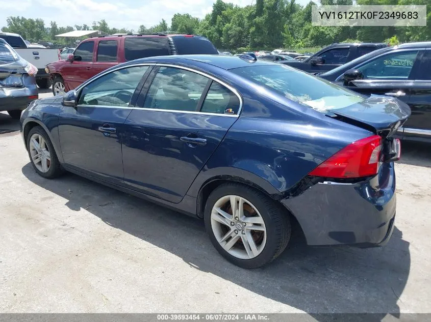 2015 Volvo S60 T5 Premier VIN: YV1612TK0F2349683 Lot: 39593454