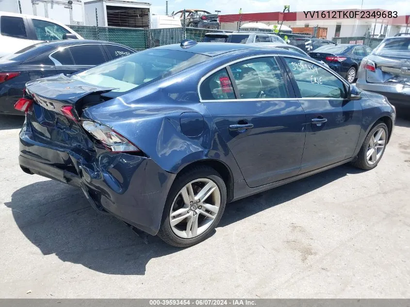 YV1612TK0F2349683 2015 Volvo S60 T5 Premier