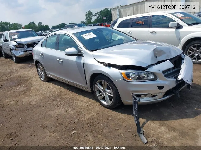 2015 Volvo S60 T5 Premier Plus VIN: YV1612TC0F1309716 Lot: 39669544