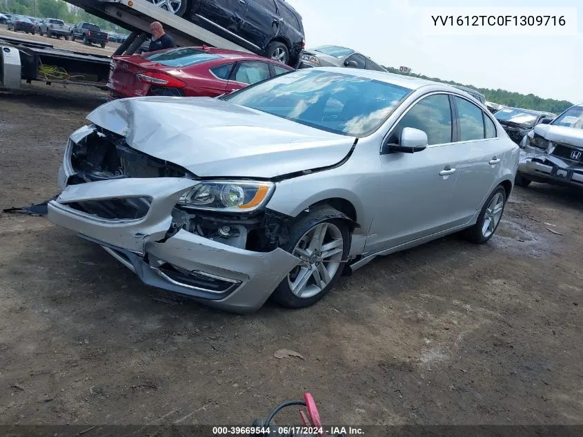 YV1612TC0F1309716 2015 Volvo S60 T5 Premier Plus