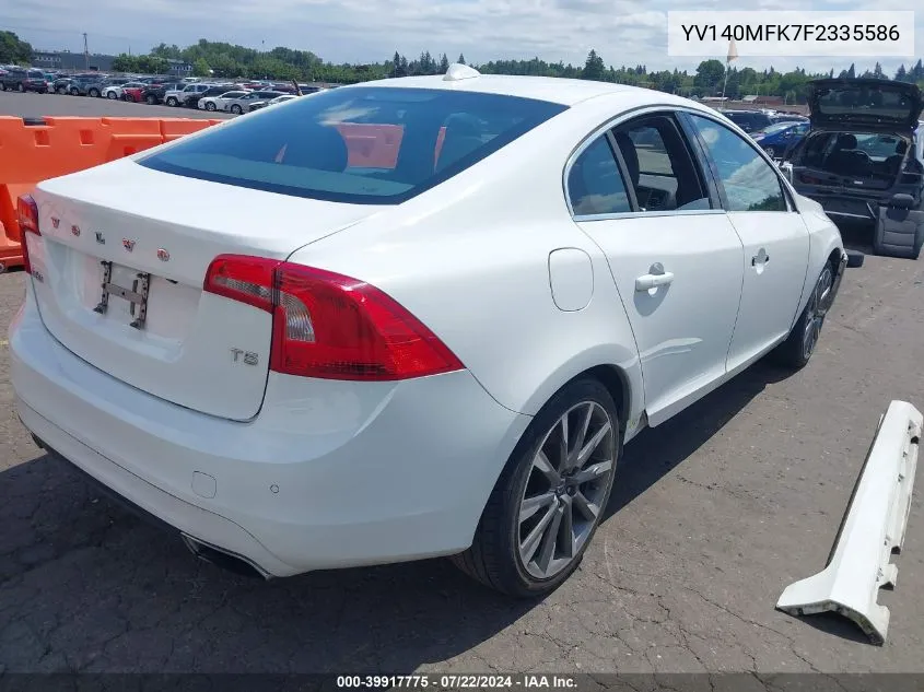 YV140MFK7F2335586 2015 Volvo S60 T5 Premier