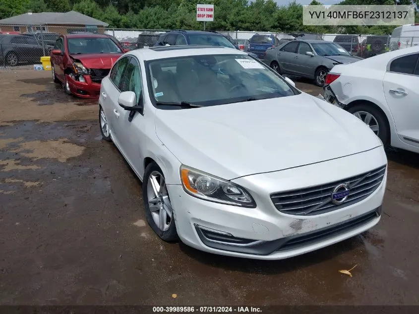 YV140MFB6F2312137 2015 Volvo S60 T5 Premier