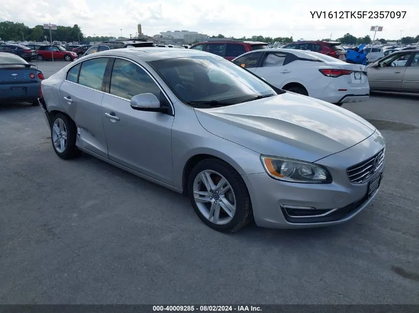 YV1612TK5F2357097 2015 Volvo S60 T5 Premier