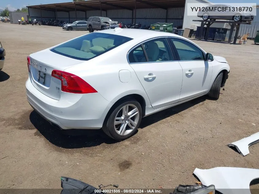 YV126MFC8F1318770 2015 Volvo S60 T5 Premier Plus