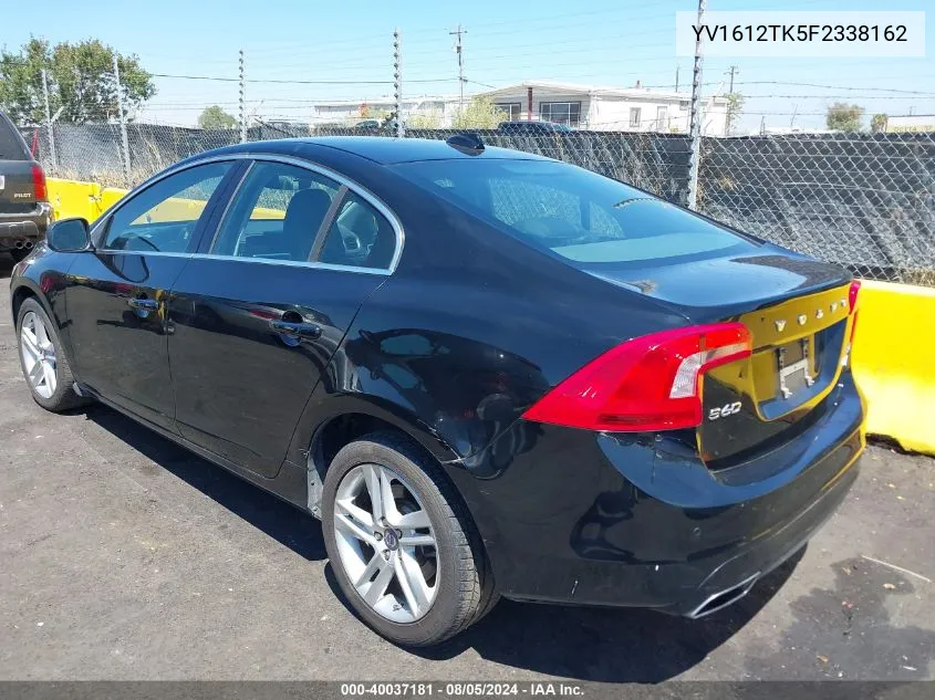 YV1612TK5F2338162 2015 Volvo S60 T5 Premier