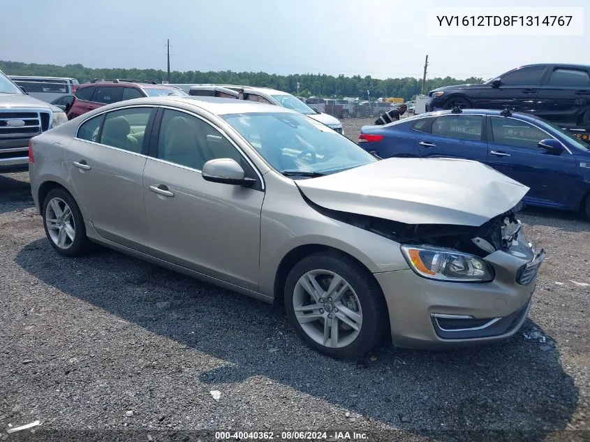 YV1612TD8F1314767 2015 Volvo S60 T5 Platinum